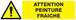 Panneau adhésif ATTENTION PEINTURE FRAICHE 200X52MM TALIAPLAST - 720334