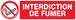 Panneau adhésif INTERDICTION DE FUMER (DECRET DU 15/11/2006) 200X52MM TALIAPLAST - 720335