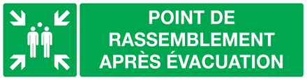 PANNEAU POINT DE RASSEMBLEMENT APRES EVACUATION 200X52MM TALIAPLAST - 720407