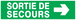 PANNEAU SORTIE DE SECOURS FLECHE A DROITE 200X52MM TALIAPLAST - 720415