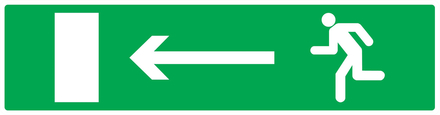 PANNEAU EVACUATION VERS SORTIE GAUCHE 200X52MM TALIAPLAST - 720423