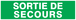 PANNEAU SORTIE DE SECOURS 200X52MM TALIAPLAST - 720432