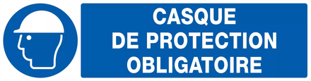 PANNEAU CASQUE DE PROTECTION OBLIGATOIRE 200X52MM TALIAPLAST - 720503
