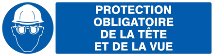PANNEAU PROTECTION OBLIGATOIRE TETE ET VUE 200X52MM TALIAPLAST - 720504