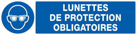PANNEAU LUNETTES DE PROTECTION OBLIGATOIRES 200X52MM TALIAPLAST - 720507
