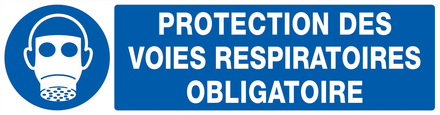 PANNEAU PROTECTION DES VOIES RESPIRATOIRES OBLIGAT. 200X52MM TALIAPLAST - 720510