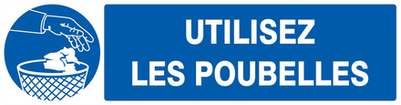 PANNEAU UTILISEZ LES POUBELLES 200X52MM TALIAPLAST - 720512