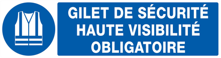 PANNEAU GILET DE SECURITE HAUTE VISIBILITE OBLIGAT. 200X52MM TALIAPLAST - 720513