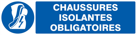 PANNEAU CHAUSSURES ISOLANTES OBLIGATOIRES 200X52MM TALIAPLAST - 720516