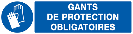 PANNEAU GANTS DE PROTECTION OBLIGATOIRES 200X52MM TALIAPLAST - 720517