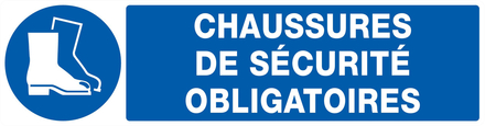PANNEAU CHAUSSURES DE SECURITE OBLIGATOIRES 200X52MM TALIAPLAST - 720518