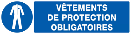PANNEAU VETEMENTS DE PROTECTION OBLIGATOIRES 200X52MM TALIAPLAST - 720519