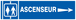 PANNEAU ASCENSEUR FLECHE A DROITE 200X52MM TALIAPLAST - 720602