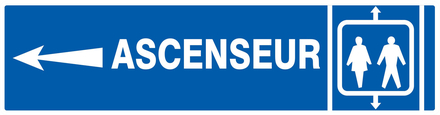PANNEAU ASCENSEUR FLECHE A GAUCHE 200X52MM TALIAPLAST - 720603