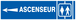 PANNEAU ASCENSEUR FLECHE A GAUCHE 200X52MM TALIAPLAST - 720603