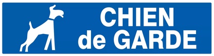 Panneau adhésif CHIEN DE GARDE 200X52MM TALIAPLAST - 720612