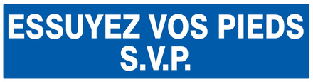 PANNEAU ESSUYEZ VOS PIEDS S.V.P 200X52MM TALIAPLAST - 720617