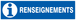 Panneau adhésif RENSEIGNEMENTS 200X52MM TALIAPLAST - 720626