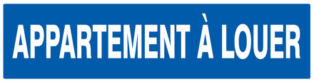 Panneau adhésif APPARTEMENT A LOUER 200X52MM TALIAPLAST - 720636