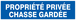 PANNEAU PROPRIETE PRIVEE CHASSE GARDEE 200X52MM TALIAPLAST - 720645