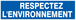 PANNEAU RESPECTEZ L' ENVIRONNEMENT 200X52MM TALIAPLAST - 720649