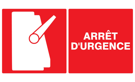 PANNEAU ARRET D'URGENCE 330X200MM TALIAPLAST - 721110