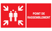 PANNEAU POINT DE RASSEMBLEMENT (INCENDIE) 330X200MM TALIAPLAST - 721111