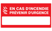 PANNEAU EN CAS D'INCENDIE PREVENIR D'URGENCE 330X200MM TALIAPLAST - 721122