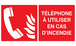 PANNEAU TELEPHONE A UTILISER EN CAS D'INCENDIE 330X200MM TALIAPLAST - 721126