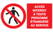 Panneau adhésif ACCES INTERDIT TTE PERS. ETRANGERE AU SERVICE 330x200mm TALIAPLAST - 721204