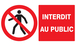 Panneau adhésif INTERDIT AU PUBLIC 330X200MM TALIAPLAST - 721208