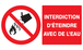 PANNEAU INTERDICTION D'ETEINDRE AVEC DE L'EAU 330X200MM TALIAPLAST - 721213