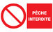 Panneau adhésif PECHE INTERDITE 330X200MM TALIAPLAST - 721215