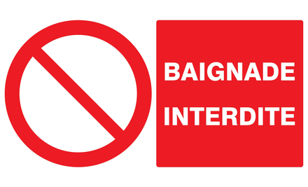 PANNEAU BAIGNADE INTERDITE 330X200MM TALIAPLAST - 721218