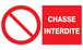 Panneau adhésif CHASSE INTERDITE 330X200MM TALIAPLAST - 721219