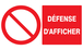 PANNEAU DEFENSE D'AFFICHER 330X200MM TALIAPLAST - 721222