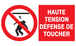 Panneau adhésif HAUTE TENSION DEFENSE DE TOUCHER 330X200MM TALIAPLAST - 721227