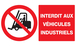 Panneau adhésif INTERDIT AUX VEHICULES INDUSTRIELS 330X200MM TALIAPLAST - 721228