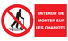 PANNEAU INTERDIT DE MONTER SUR LES CHARIOTS 330X200MM TALIAPLAST - 721230