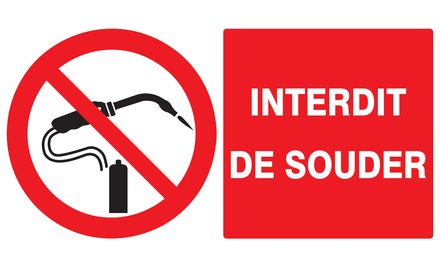 PANNEAU INTERDIT DE SOUDER 330X200MM TALIAPLAST - 721232