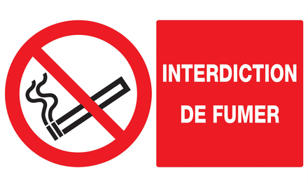 PANNEAU INTERDICTION DE FUMER 330X200MM TALIAPLAST - 721236