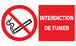 PANNEAU INTERDICTION DE FUMER 330X200MM TALIAPLAST - 721236