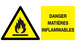 PANNEAU DANGER, MATIERES INFLAMMABLES 330X200MM TALIAPLAST - 721303