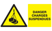 PANNEAU DANGER, CHARGES SUSPENDUES 330X200MM TALIAPLAST - 721307