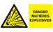 PANNEAU DANGER, MATIERES EXPLOSIVES 330X200MM TALIAPLAST - 721312