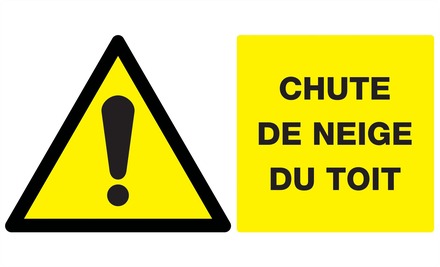 PANNEAU DANGER CHUTE DE NEIGE DU TOIT 330X200MM TALIAPLAST - 721320