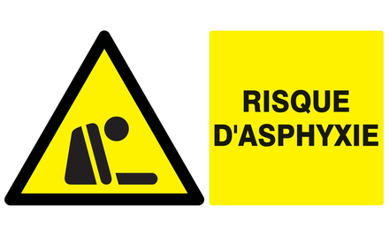 PANNEAU DANGER RISQUE D'ASPHYXIE 330X200MM TALIAPLAST - 721329