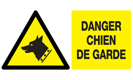 PANNEAU DANGER, CHIEN DE GARDE 330X200MM TALIAPLAST - 721330