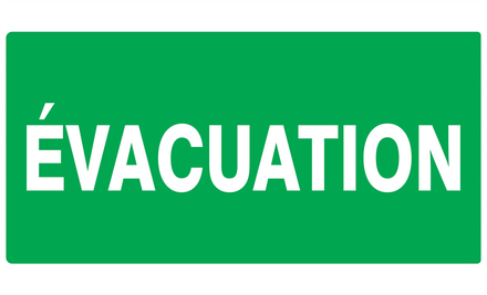 PANNEAU EVACUATION 330X200MM TALIAPLAST - 721403