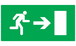 PANNEAU EVACUATION VERS SORTIE DROITE 330X200MM TALIAPLAST - 721425